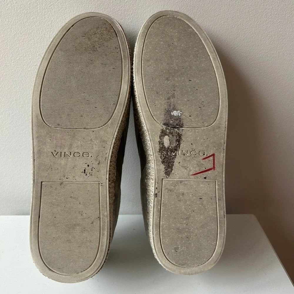 Vince Espadrille‎ Suede Platform Slip On Sneakers US 6 EU 36 Grey Boho Coastal